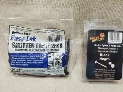 Lot of Shutter Fasteners - Builders Edge Shutter Lok Black , Severe Weather  - Image 1 of 4
