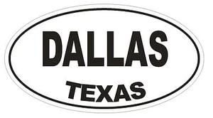 Dallas Texas Oval Bumper Sticker or Helmet Sticker D1383 Euro Oval - Picture 1 of 1