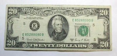 $20 1969 C  Federal Reserve Note   - Image 1 of 3