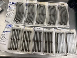 K-Line 027 Gauge Straight & Curved Track Lot of 44 pcs K-201, K-231 NEW SEALED - Picture 1 of 9