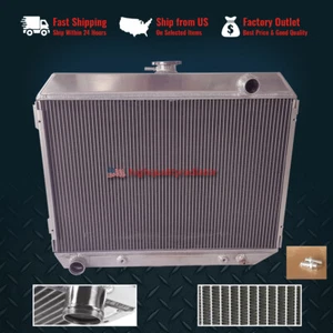 3Rows All Aluminum Radiator For 1968-1974 Dodge Charger Plymouth Mopar BIG BLOCK - Picture 1 of 5