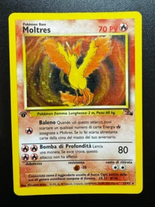 Pokemon Card Moltres Holo 1a edizione 12/62 Fossil ITA carta italiano excellent - Imagen 1 de 4