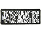 THE VOICES IN MY HEAD MAY NOT BE REAL Embroidered Funny Saying Biker Patch Vest