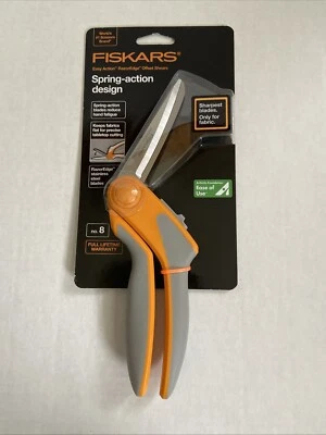 Fiskars Easy Action Razor Edge Offset Shears No. 8 Fabric Scissors *NEW* - Image 1 of 4
