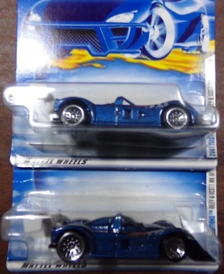 Hot Wheels #39 Riley & Scott MK III 2001 azul primera edición #27 variación de rueda Foto 1 de 2