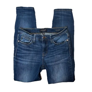 Jeans skinny Judy blu cropped 7/28 lavaggio scuro 25"L tasche elasticizzate JB82102DK - Foto 1 di 10