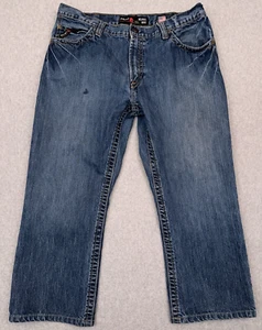Ariat FR M4 Relaxed Boot Jeans Herren 36x25 Blau Distressed Denim Workwear - Bild 1 von 9