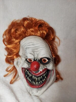 Scary clown mask halloween one size fits all pennywise IT - Image 1 of 4
