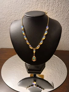 NWT Monet Necklace MSRP $32 Gold Chain & Sparkling Gems See Pictures #637 - Bild 1 von 6