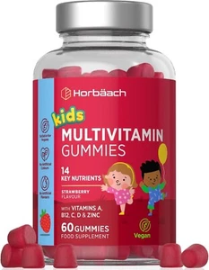 Kids Multivitamin Gummies Vitamins For Children. Vitamin A B C D E Biotin & Zinc - Picture 1 of 16