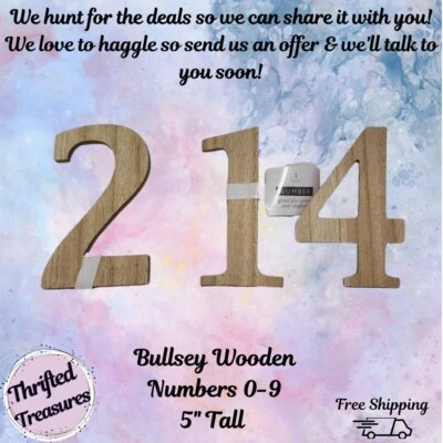 40 Pcs Bulleye's 5" Wooden Numbers Includes 0-9 Paintable Stainable Ships Fast! - Image 1 of 4