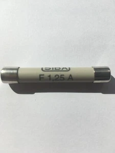 SIBA Fuse 1.25A 7003409 70 034 09 8 x 50 mm Ceramic Fuse 184000 x1 1.2kV JPSF737 - Picture 1 of 4