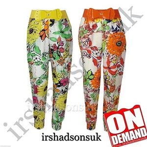 NEW KIDS GIRLS FLORAL STYLISH HAREM TROUSER FASHION BAGGY PANT LEGGING WITH BELT - Picture 1 of 3