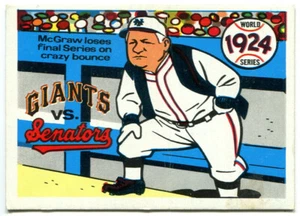 1970 Fleer #21 1924 World Series - Washington Senators vs. New York Giants - Picture 1 of 2