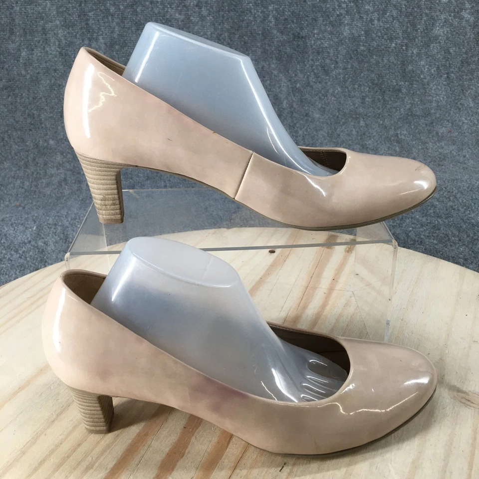 Zapatos de tacón Gabor para mujer 5,5 informales sin cordones beige charol tacones bajos Foto 1 de 4