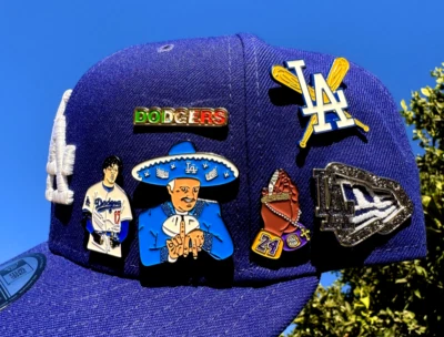 LOS ANGELES DODGERS OHTANI HAT/CLOTHING METAL ENAMEL PINS - Image 1 of 4
