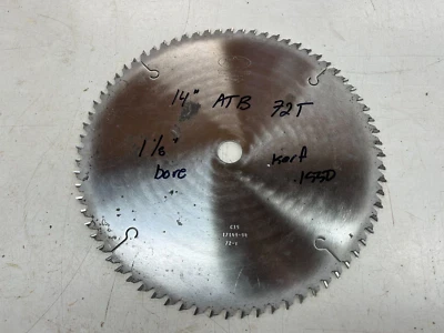 Hoja de sierra de mesa North American 14" ATB 72 T 1 1/8" diámetro Foto 1 de 4