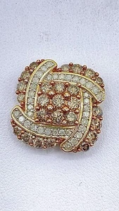 1.25 ct NATURAL DIAMOND love knot pendant SOLID yellow gold - Picture 1 of 3