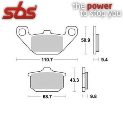 557HF PASTIGLIE FRENO ANTERIORI SBS KAWASAKI 500 EN Vulcan 1991 Foto 1 de 2
