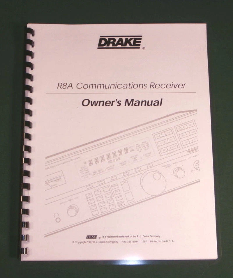 Drake R8A Instruction Manual - Premium Card Stock & Protective Covers! - Image 1 of 1