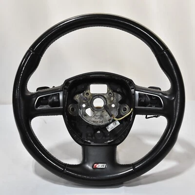 Кожаный руль для Audi S4 Sport 2008-2012 годов выпуска черный 62280150 от оригинального производителя - Изображение 1 из 4