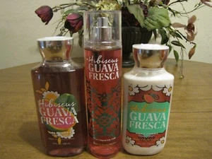 BATH & BODY WORKS HIBISKUS GUAVE FRISCHER NEBEL, LOTION & DUSCHGEL 3ER-SET - Bild 1 von 1