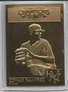 Tarjeta de oro de 22 quilates de Edwar Ramírez New York Yankee 2009 como nueva - Imagen 1 de 1