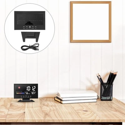  Electric Clocks for Bedrooms Electronic Color Screen Calendar Alarm - Image 1 of 4