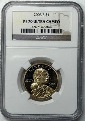 2003-S $1 Proof Sacagawea Native American Dollar NGC PF 70 UC  - Image 1 of 2