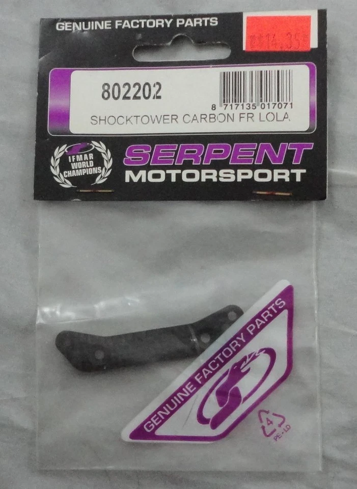Serpent Racing 710 4WD LM-Type (Lola) Carbon Fiber Front Shock Tower 802202 - Image 1 of 1