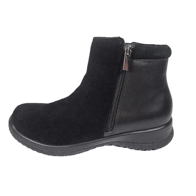 Drew Women's ankle Boots Booties Black Suede Leather Zip Winter Casual 9 - Image 1 of 4