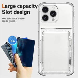 Slim and Lightweight For iPhone 16 Pro Max Case with Card Holder Feature - Picture 1 of 14
