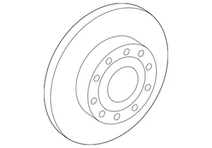 Genuine Volkswagen Disc Brake Rotor Rear 5Q0-615-601-G - Picture 1 of 3