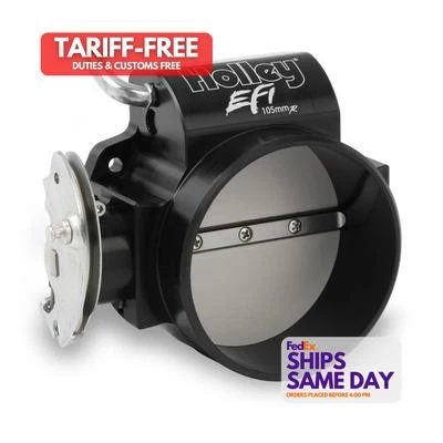 Holley 112-583, One Black Aluminum Fits Gm Ls Efi Thottle Body 105Mm W/O Tapered - Image 1 of 4