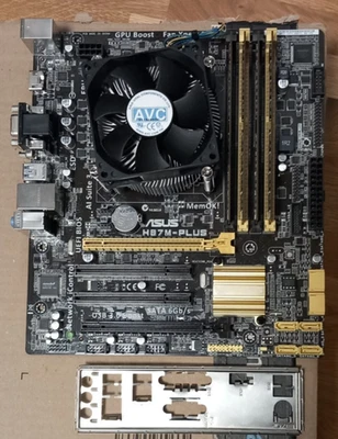ASUS H87M-Plus Mainboard LGA1150, I5 4590, 16 GB DDR3 1600 Mhz RAM - Bild 1 von 4