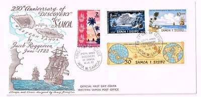 Samoa - FDC 250º Aniversario del Descubrimiento de Samoa Foto 1 de 2