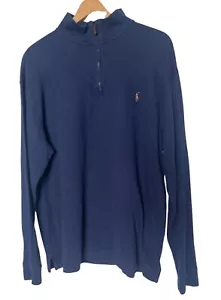 Polo Ralph Lauren Estate Rib Herren Gr. XL TallBlue 1/4 Zip Pullover Strickpullover - Bild 1 von 3