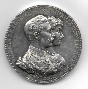 Preussen Silber Medaille Zum Ehejubilaum Medailleur Weigand Selten F10 - Bild 1 von 2