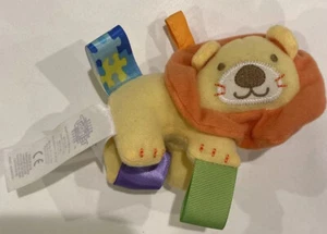 4” Bright Starts Taggies Mini Yellow Lion Stuffed Plush Soft Baby Toy - Picture 1 of 5