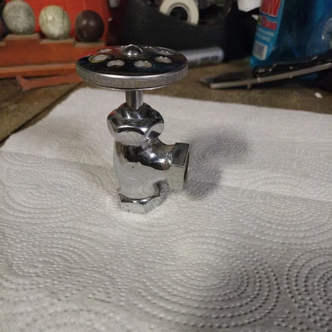 Antique Chrome Brass Sink Toilet Water Supply Shut off Valve-AWESOME LOOK Cover