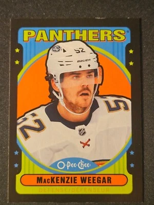 21-22 O-Pee-Chee MacKenzie Weegar Black Retro #/100 Calgary Flames - Image 1 of 3