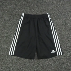 Adidas Shorts Youth Large Black & White Breathable Running Workout Casual Boys - Picture 1 of 9