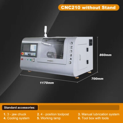 Small CNC Lathe Mini CNC Lathe Siemens 808D Control System Without Stand - Image 1 of 4