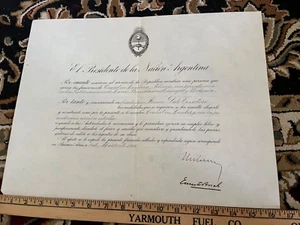 1931signed president of Argentina Jose Uriburu Diplomatic document Consul - Picture 1 of 2