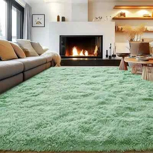 Super Soft Fluffy Rug for Living Room Bedroom, Large 8x10 Feet, Sage Green - Picture 1 of 5
