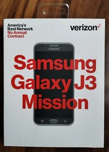 Verizon Samsung Galaxy J3 Mission 16GB Prepaid Smartphone Black SEALED FAST SHIP - Picture 1 of 17