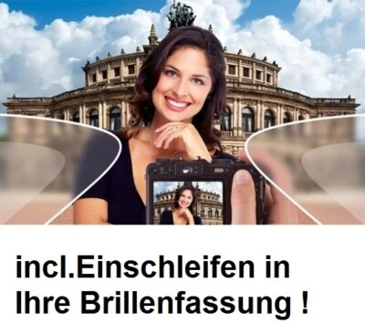 2 Gleitsichtgläser Kunststoff  PREMIUM 1,67 EXTRABREIT  H-SET incl. Einschleifen - Bild 1 von 4