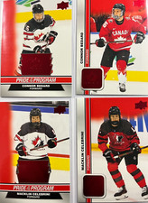 CONNOR BEDARD +...2023 TEAM CANADA JUNIOR RED FOIL SET 1-100 & BASE 1-100 = 200