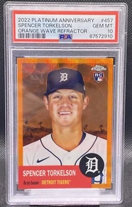 🔥🔥💎 2022 Topps Chrome Platinum Spencer Torkelson /25 RC Tigers PSA 10 💎🔥🔥 - Picture 1 of 2