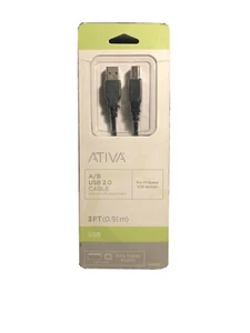 Ativa USB 2.0 Extension Printer Cable 3 ft.  USB 2.0 A/B Cable - Picture 1 of 6